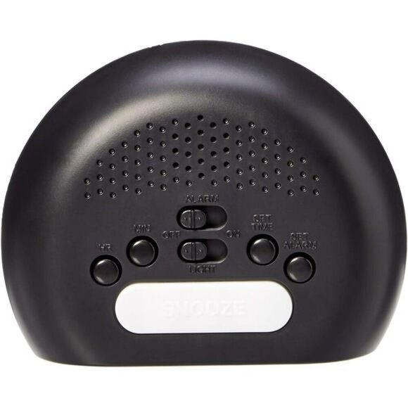 Black Digital LED Alarm Clock with Snooze Nightlight Battery Backup Compact - Picture 6 of 8